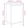 Voir la diapositive 6 : VIDAXL Table de chevet gris beton 40x35x70 cm bois d'ingenierie