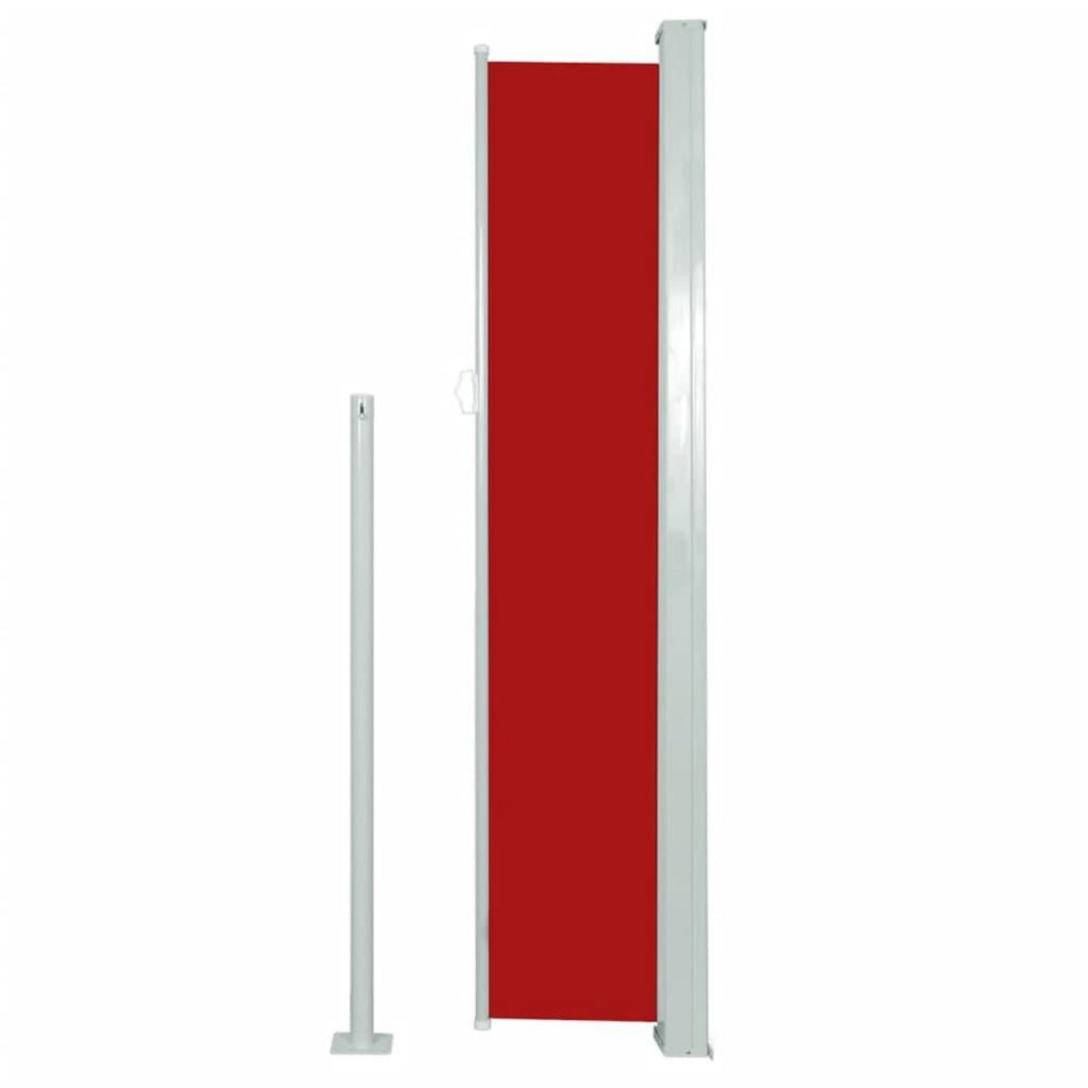 VIDAXL Auvent lateral retractable de patio 160x300 cm Rouge