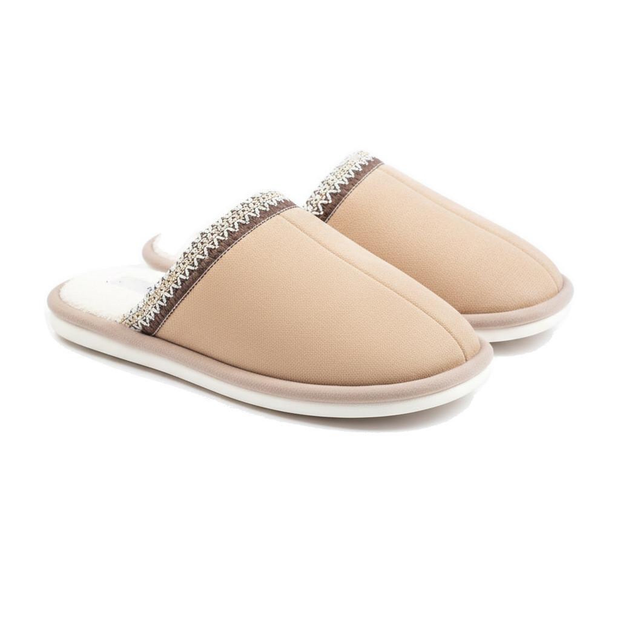 Voir la diapositive 3 : OZABI OZABI Mules Femme Unies, Suédine Synthétique, Bordure Tressée Scandinave