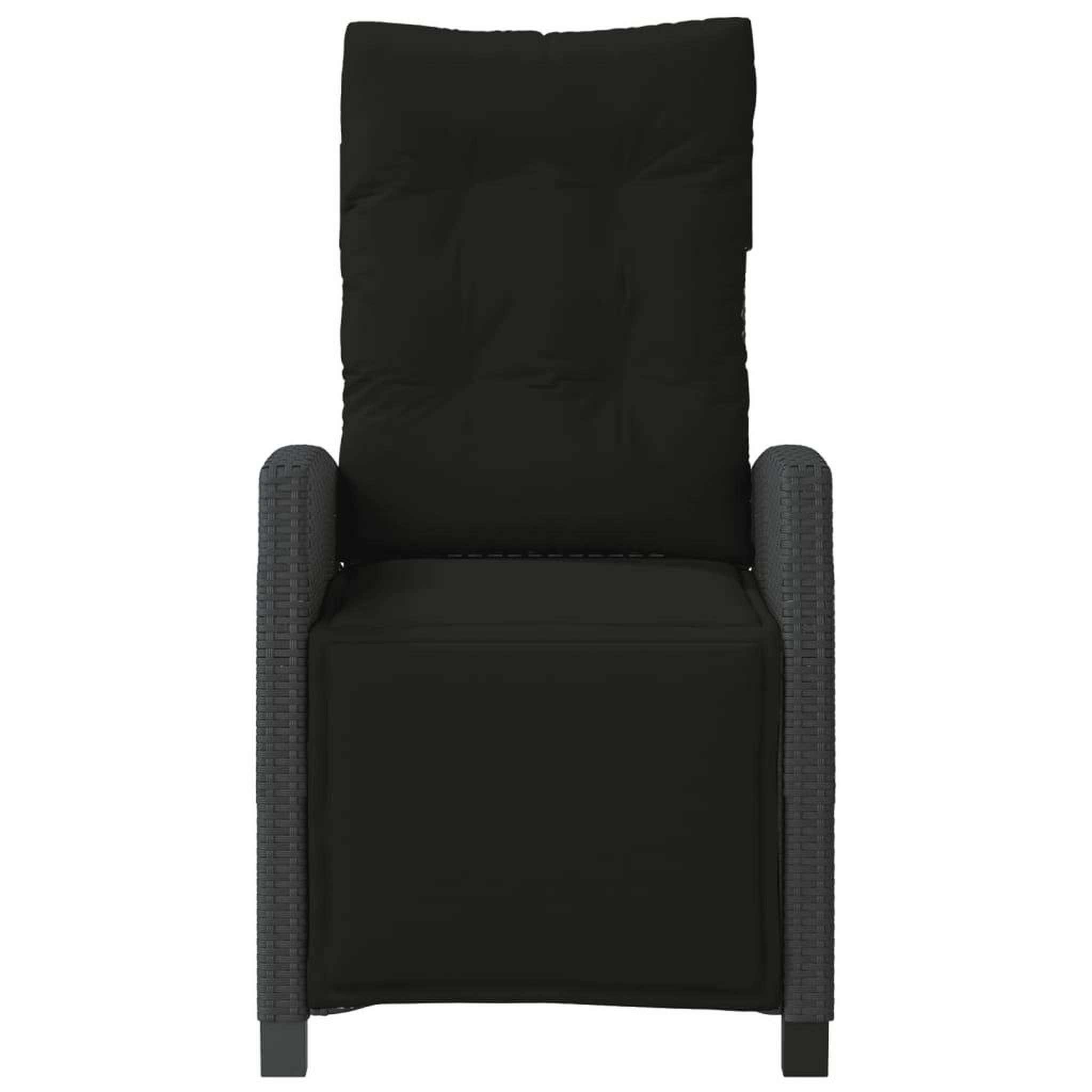Voir la diapositive 5 : VIDAXL Chaises inclinables de jardin lot de 2 repose-pied noir rotin