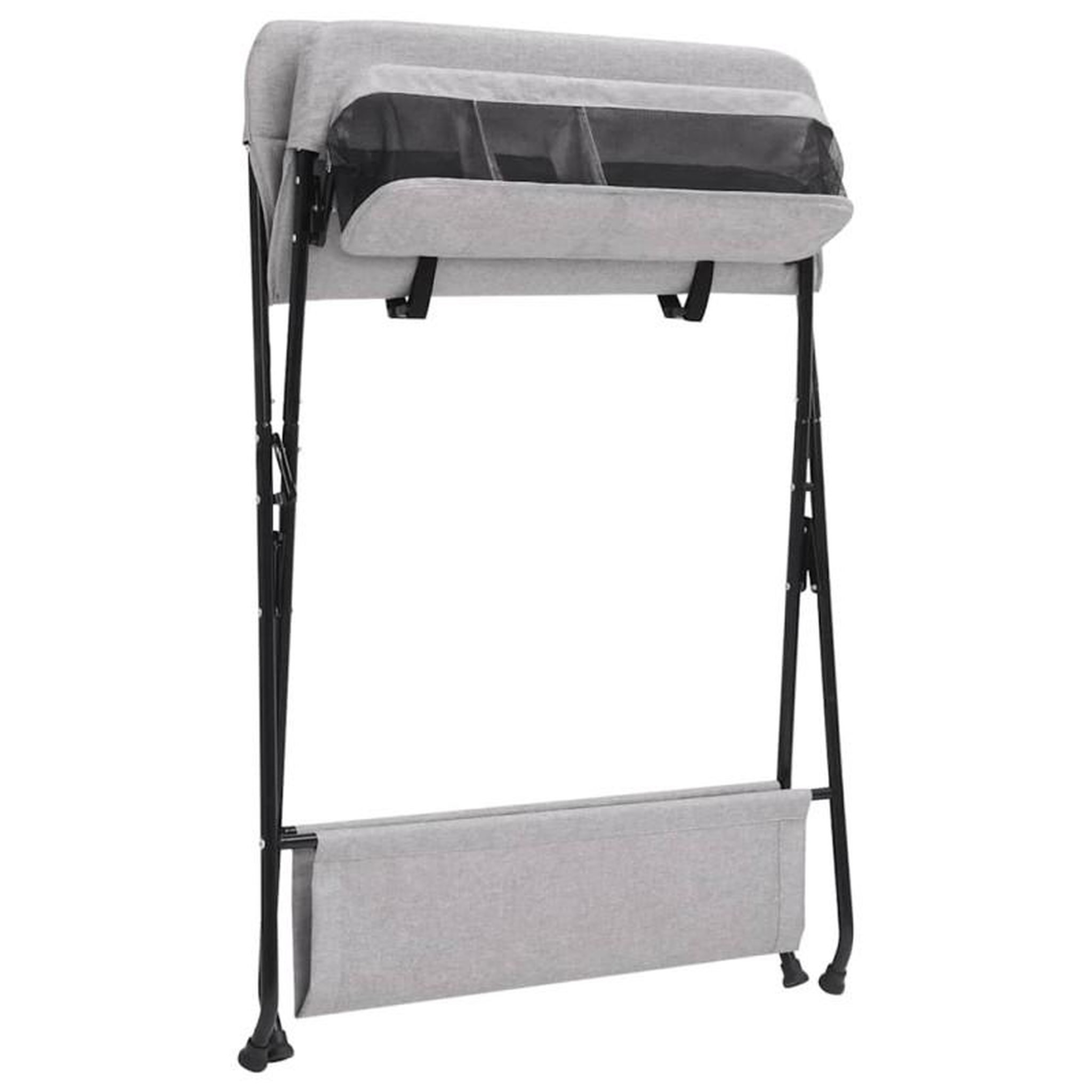 Voir la diapositive 5 : VIDAXL Table à langer Gris clair Fer