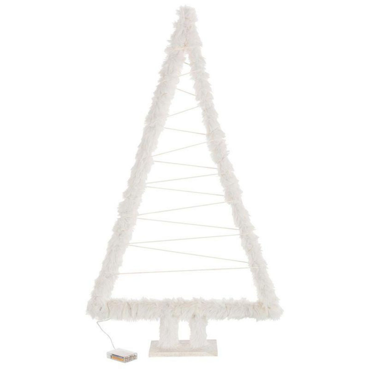 Paris Prix Sapin de Noël Led  Imitation Fourrure  70cm Blanc