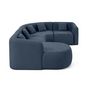Voir la diapositive 5 : LISA DESIGN Ikare - canapé modulable d'angle gauche - 5 places - avec méridienne - en tissu