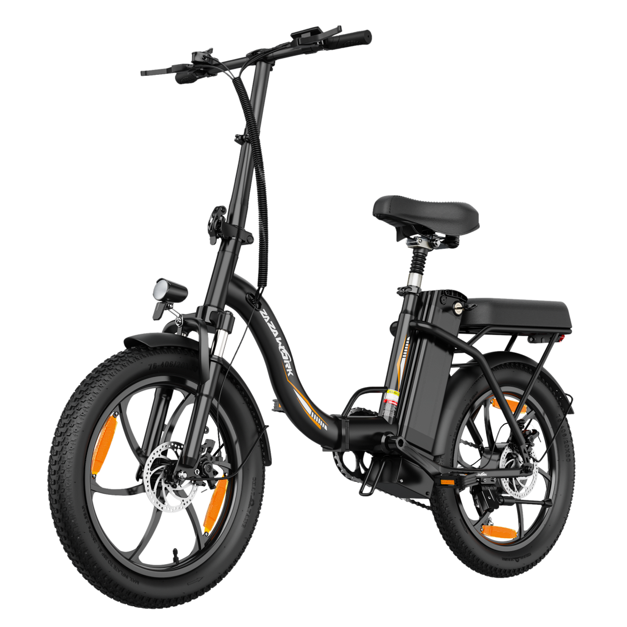 ZAZAWORK Vélo électrique pliant ZAZAWORK C16. Coloris disponibles : Blanc, Noir