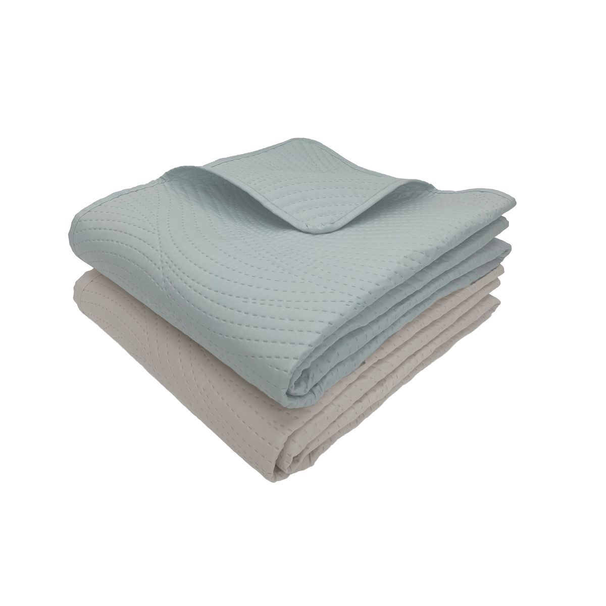 ACTUEL Couvre lit uni en microfibre PASTEL