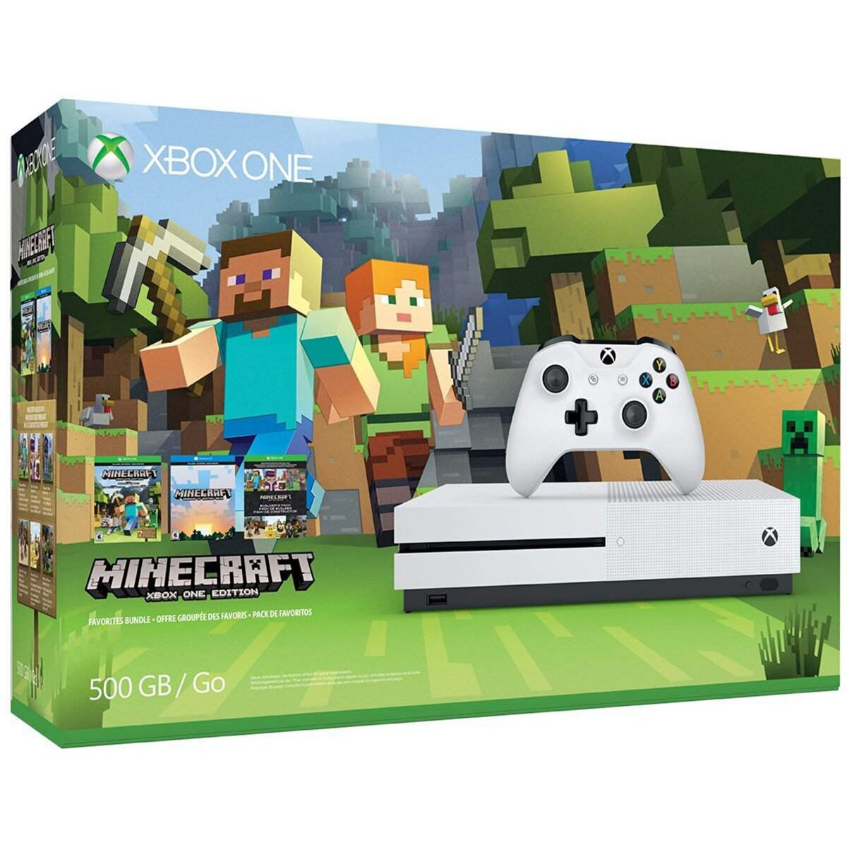 Console Xbox One S 500Go + Minecraft