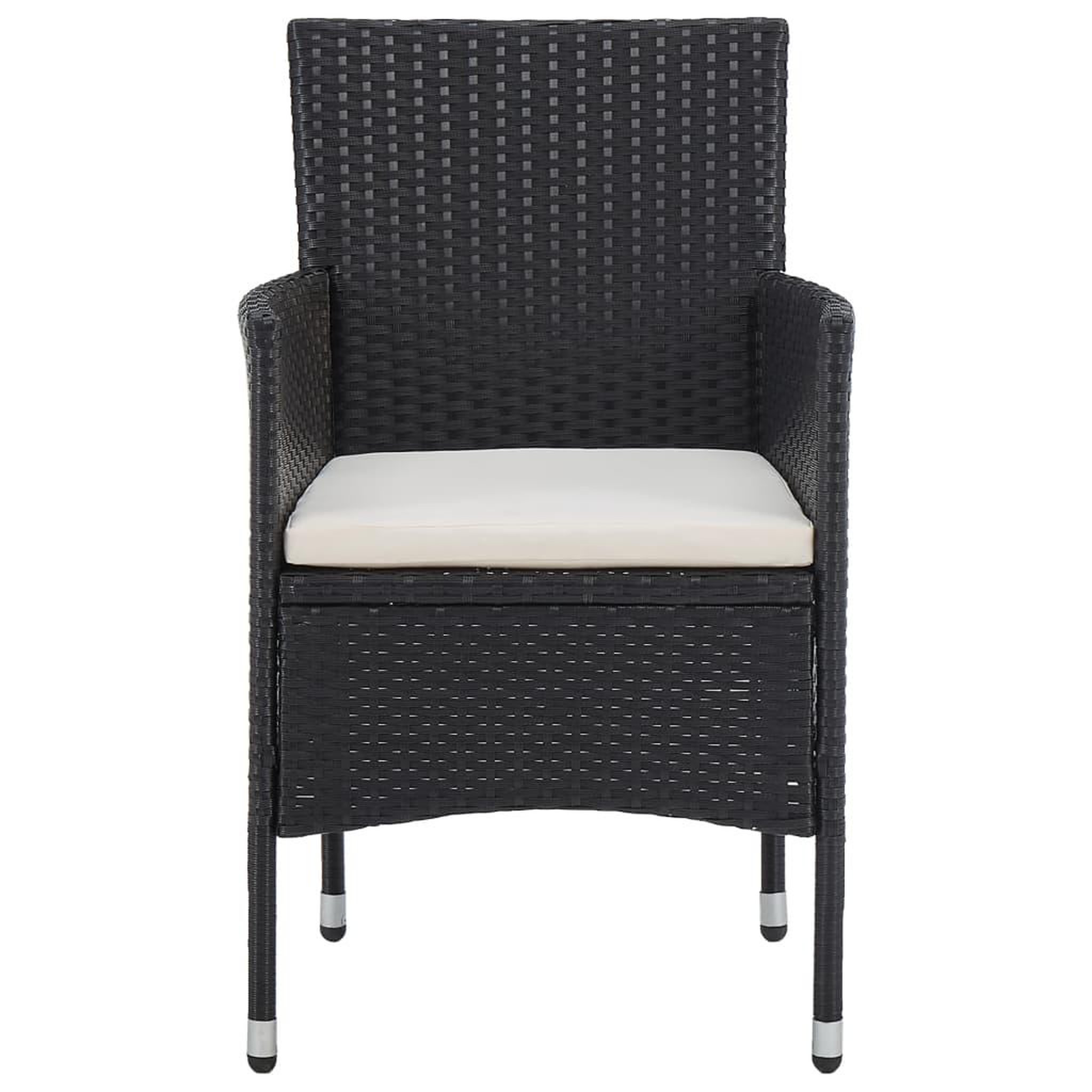 Voir la diapositive 3 : VIDAXL Chaises de jardin lot de 2 Resine tressee Noir