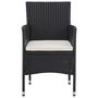 Voir la diapositive 3 : VIDAXL Chaises de jardin lot de 2 Resine tressee Noir