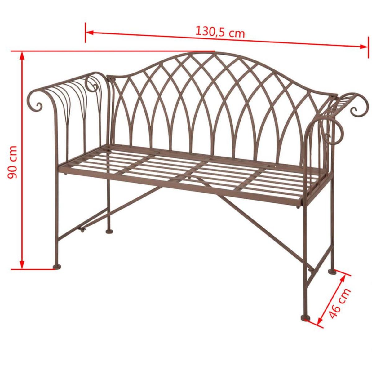 ESSCHERT DESIGN Esschert Design Banc de jardin metal de style anglais ancien MF009