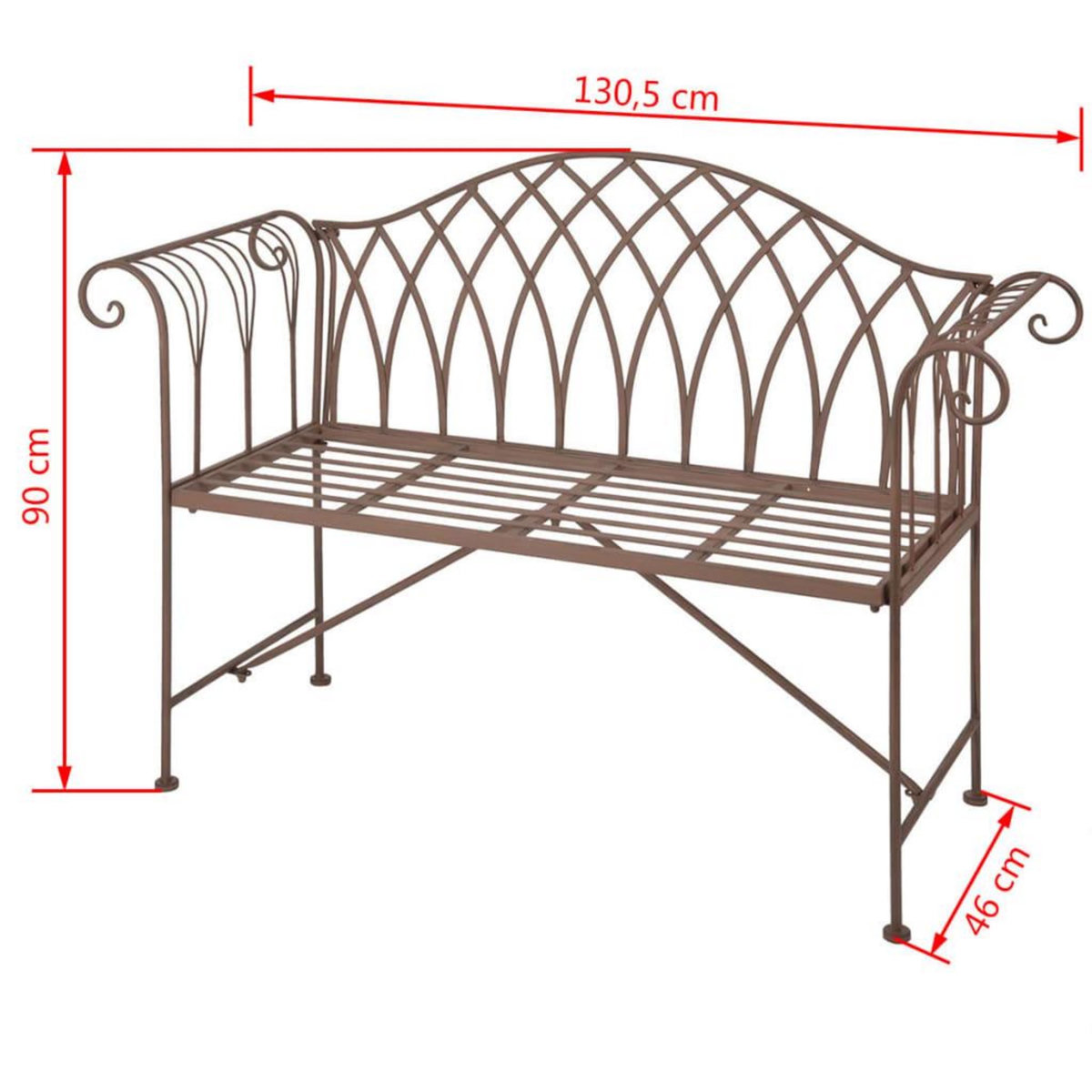 ESSCHERT DESIGN Esschert Design Banc de jardin metal de style anglais ancien MF009
