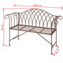 Voir la diapositive 6 : ESSCHERT DESIGN Esschert Design Banc de jardin metal de style anglais ancien MF009