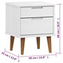 Voir la diapositive 6 : VIDAXL Table de chevet MOLDE Blanc 40x35x48 cm Bois de pin massif