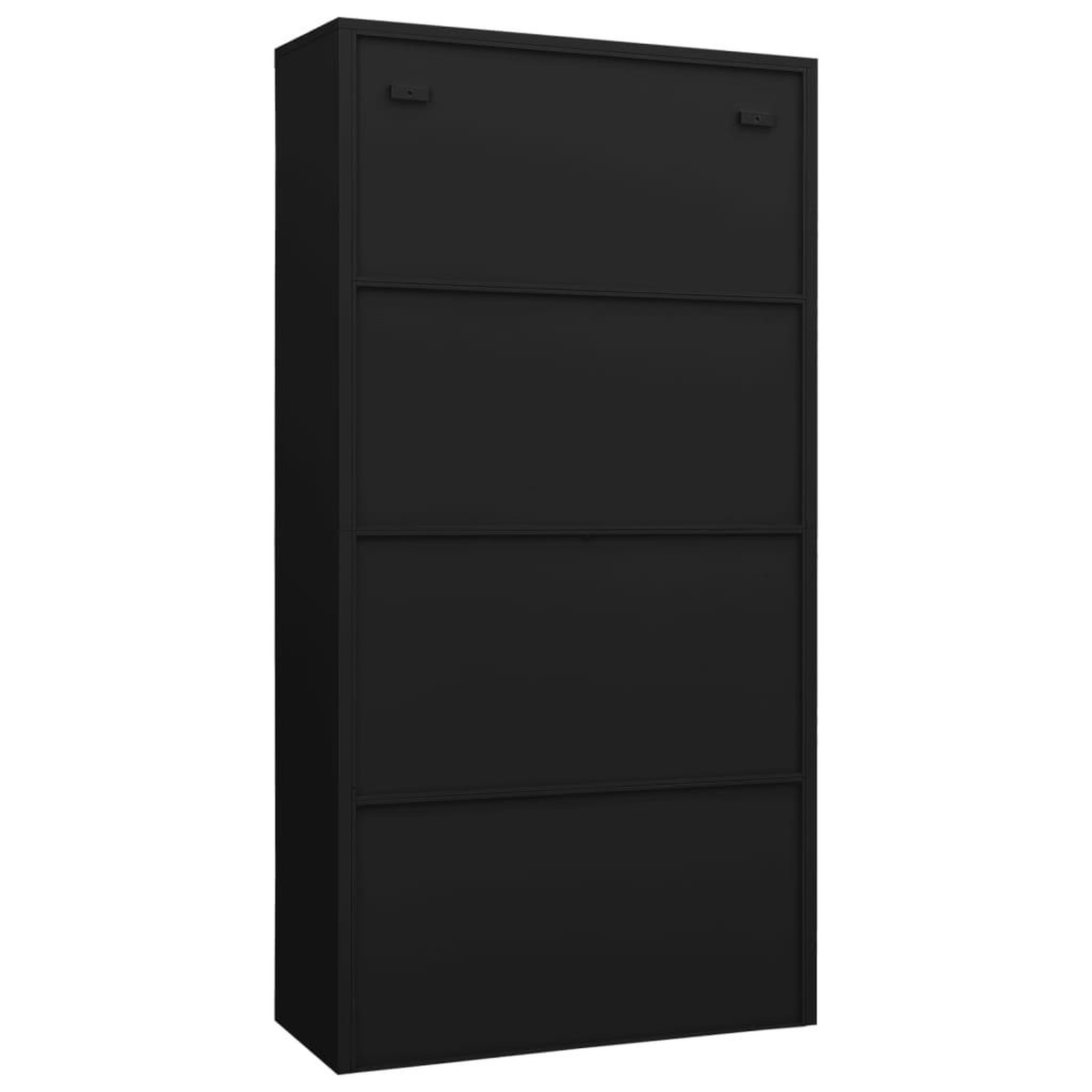 Voir la diapositive 4 : VIDAXL Armoire a casiers Noir 90x40x180 cm Acier