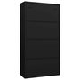 Voir la diapositive 4 : VIDAXL Armoire a casiers Noir 90x40x180 cm Acier