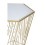 Voir la diapositive 3 : Paris Prix Table d'Appoint Hexagonale Design  Lines  80cm Or