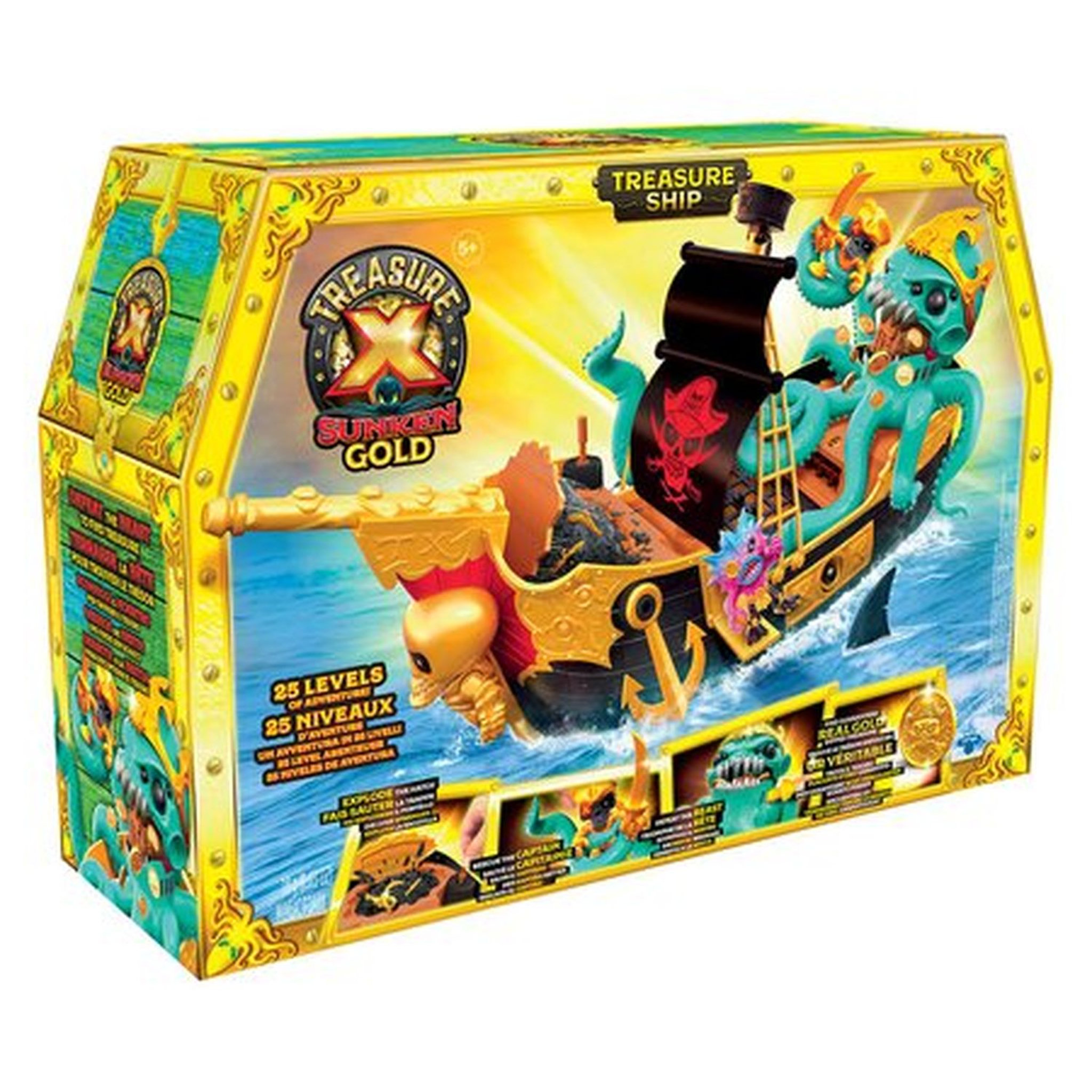 Voir la diapositive 2 : Le bateau des pirates - Trésor X