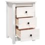 Voir la diapositive 5 : VIDAXL Tables de chevet 2 pcs Blanc 40x35x61,5 cm Bois de pin massif
