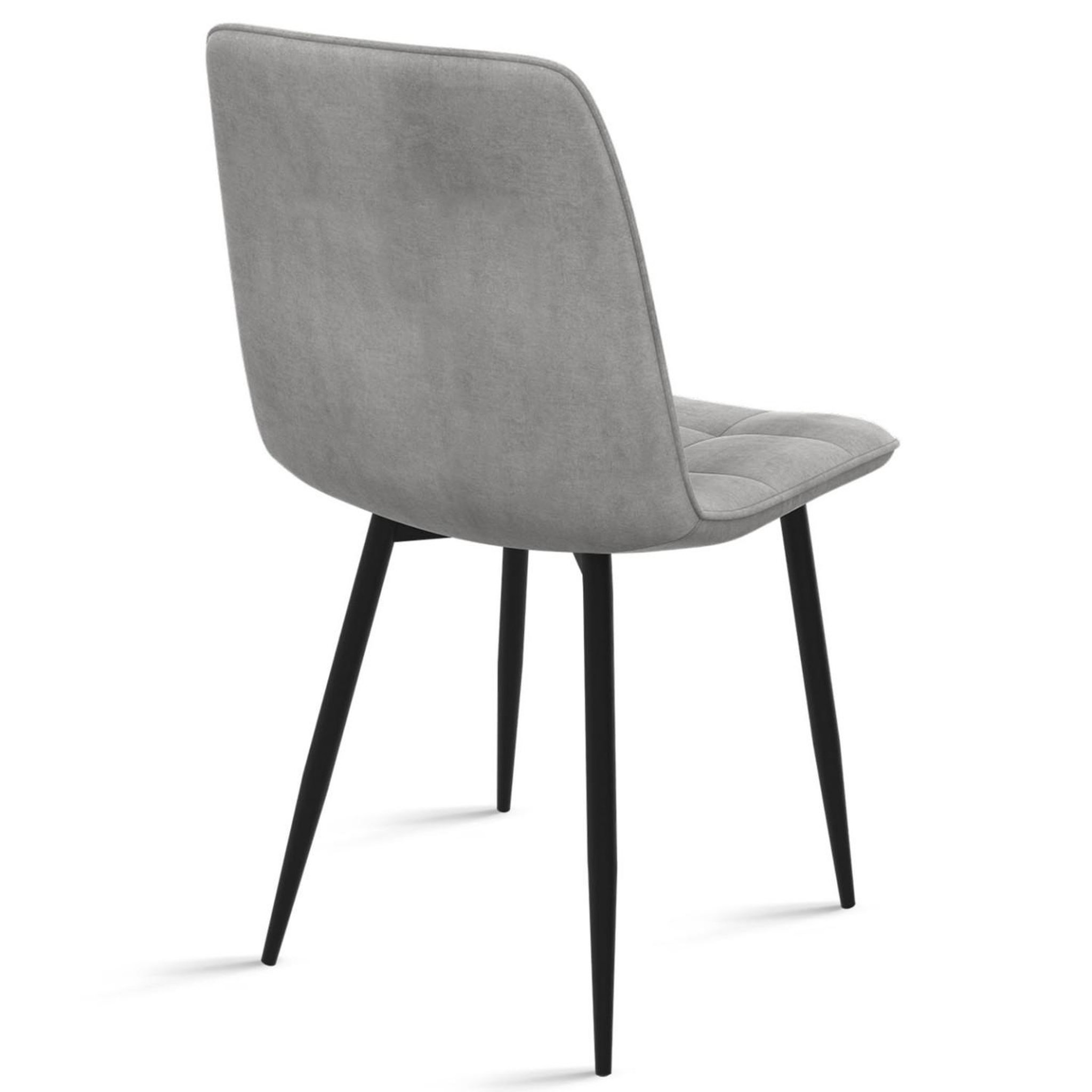Voir la diapositive 4 : ID MARKET Lot de 6 chaises mila en velours mix color vert x2, gris foncé x2, gris clair, jaune