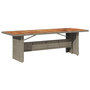 Voir la diapositive 2 : VIDAXL Table de jardin et dessus en bois d'acacia gris resine tressee