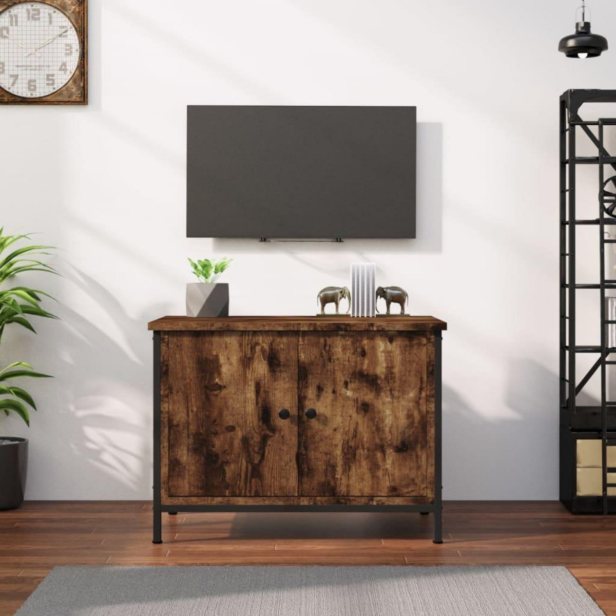 VIDAXL Meuble TV avec portes chene sonoma 60x35x45cm bois d'ingenierie