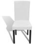 Voir la diapositive 4 : VIDAXL Housse de chaise droite extensible 4 pcs blanc