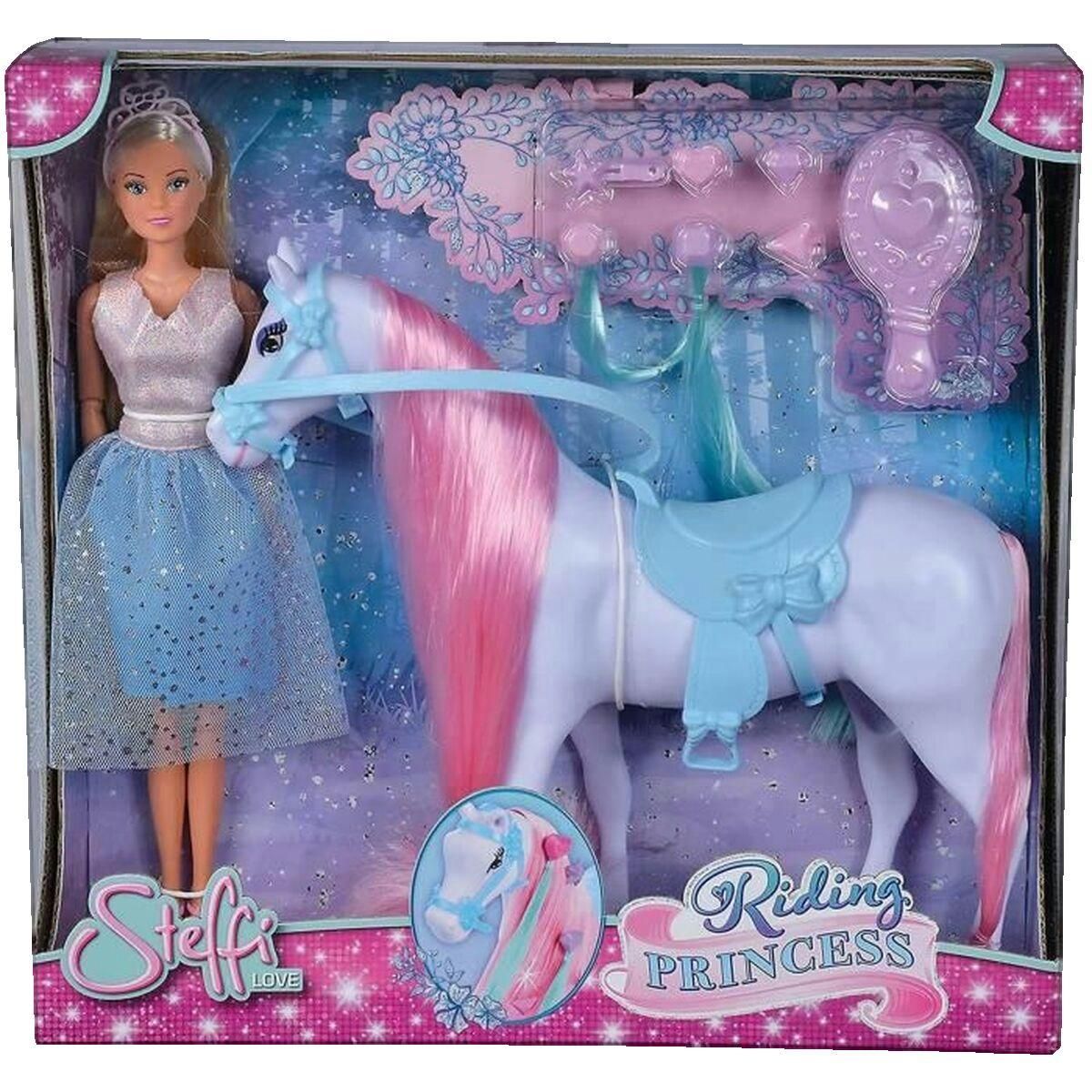 STEFFI LOVE Poupée Simba Dickie Group Steffi Love Princesse et Cheval mobile 29 cm