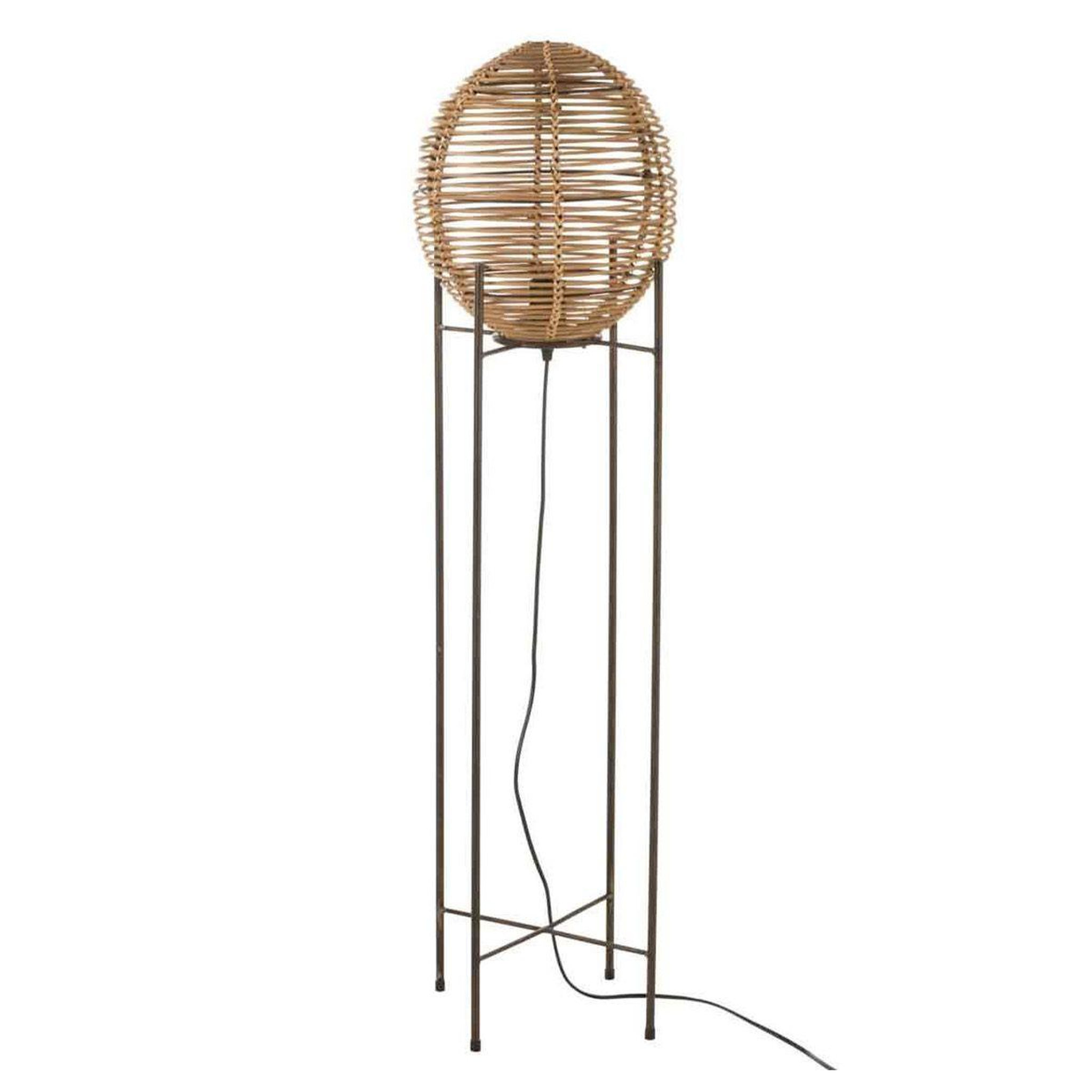 Voir la diapositive 1 : J-LINE Lampadaire sur Pied Design  Trauco  115cm Naturel