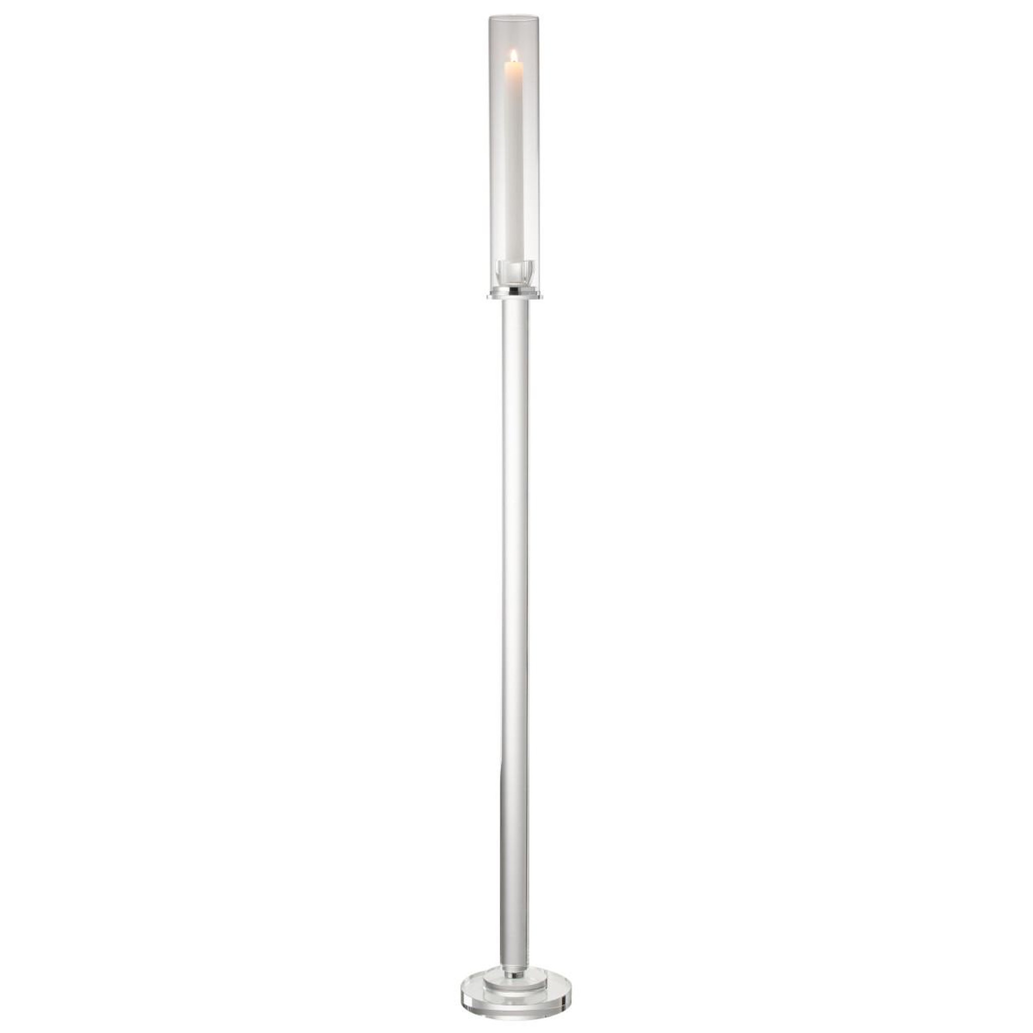 Voir la diapositive 2 : J-LINE Chandelier design en verre  moira  120cm transparent