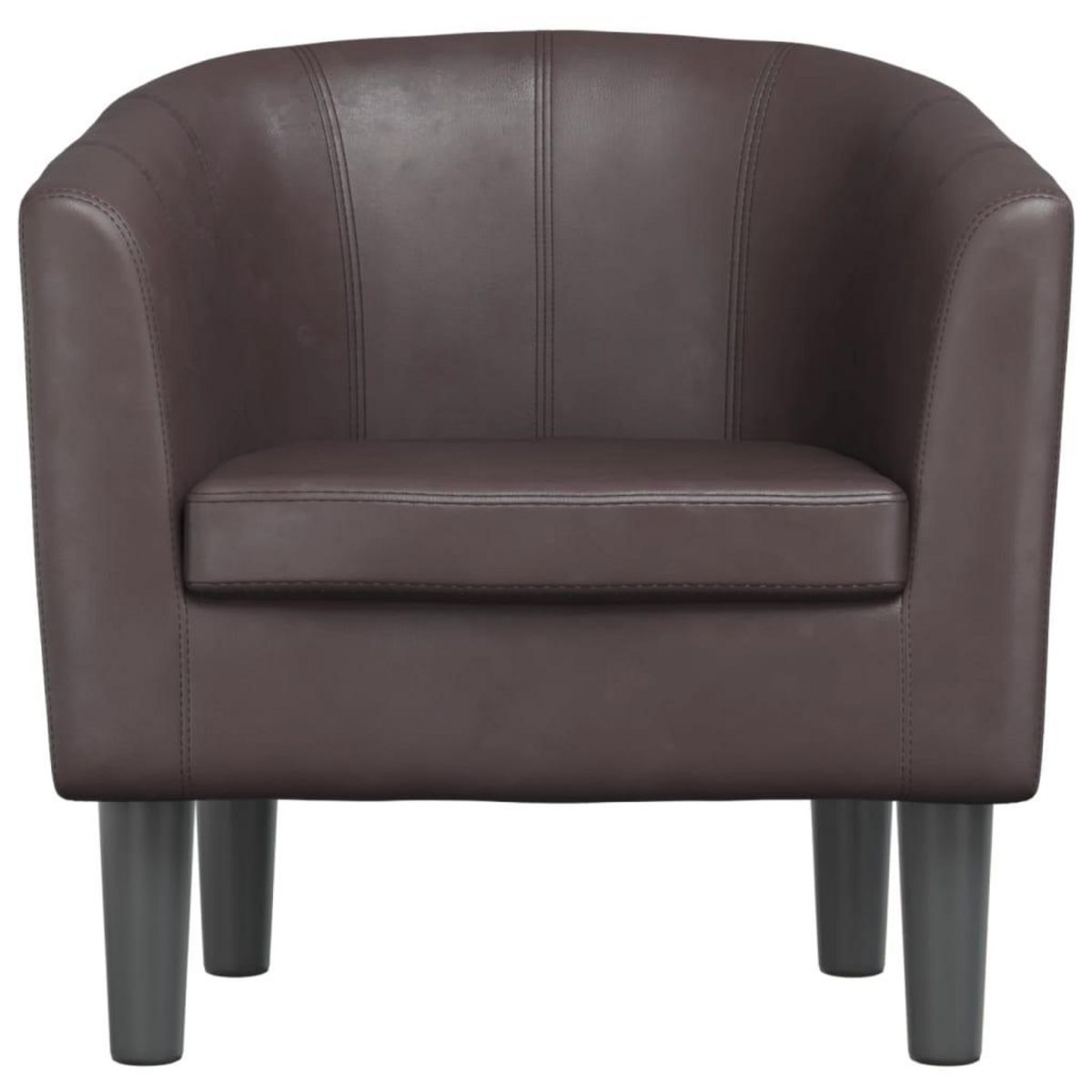 VIDAXL Fauteuil marron similicuir
