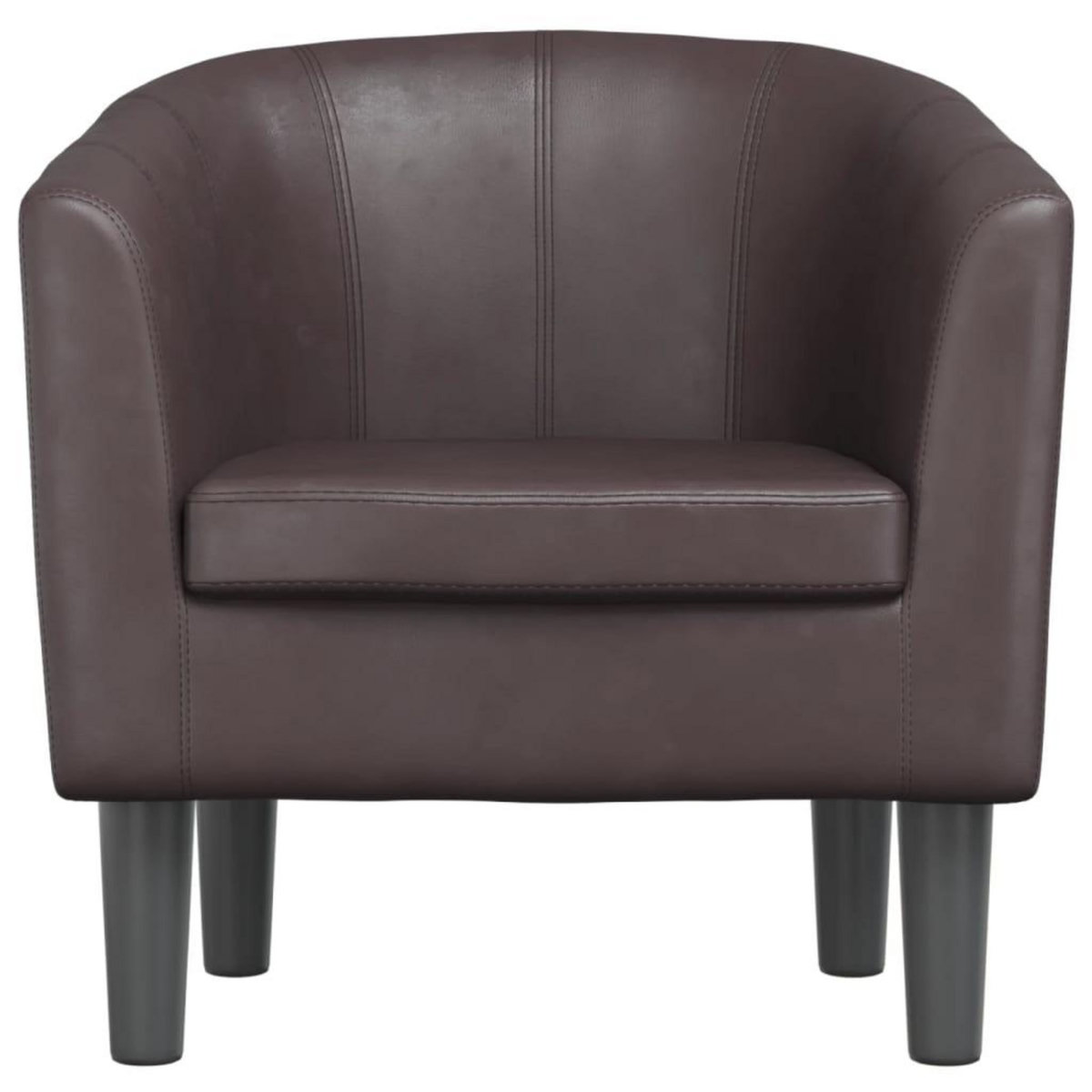 VIDAXL Fauteuil marron similicuir