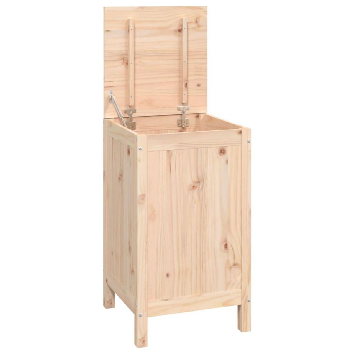 VIDAXL Boîte a linge 44x44x76 cm Bois massif de pin