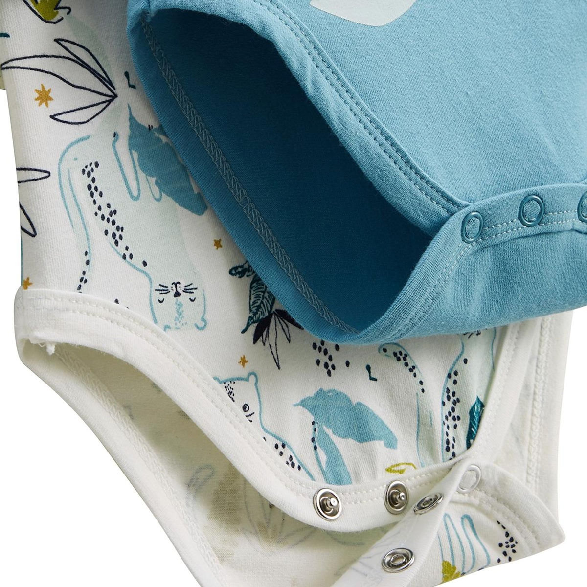 Petit Béguin Lot de 2 bodies bébé manches longues Oscar