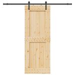 VIDAXL Porte coulissante et kit de quincaillerie 85x210 cm pin massif