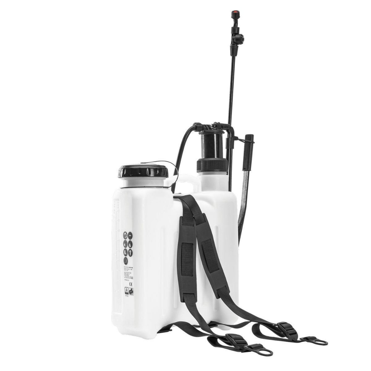 VITO Pulvérisateur de Jardin 12L Produits Corrosifs, Alcalins Régulateur de pression - 4 Buses VITO