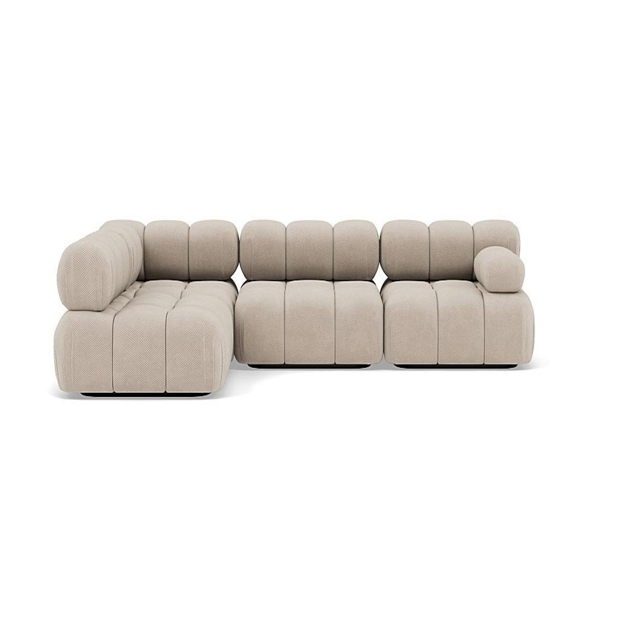 LISA DESIGN Ruby - canapé modulable d'angle gauche 5 places en velours texturé