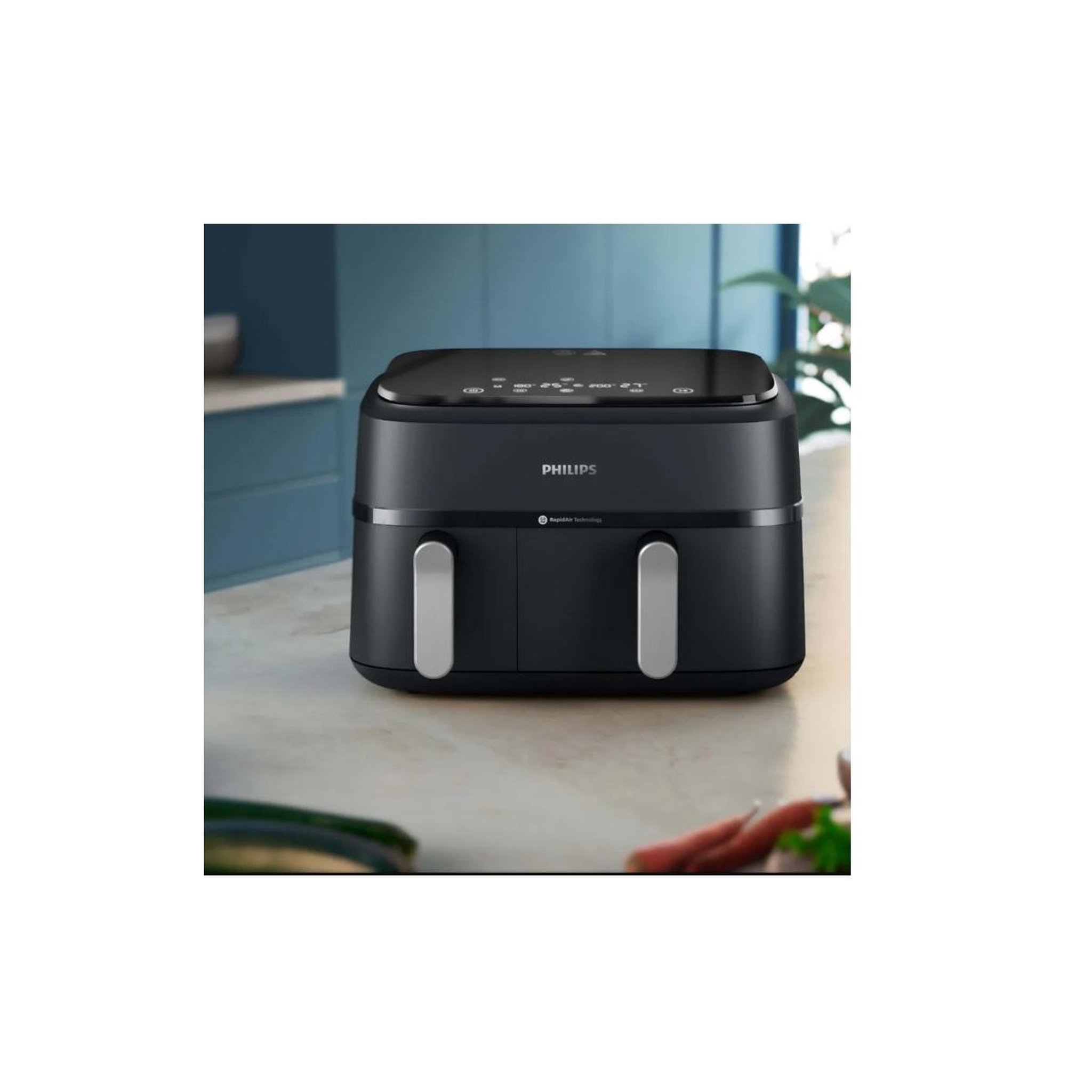 Voir la diapositive 3 : Philips Friteuse sans huile 9l 2750w noir - NA351.00