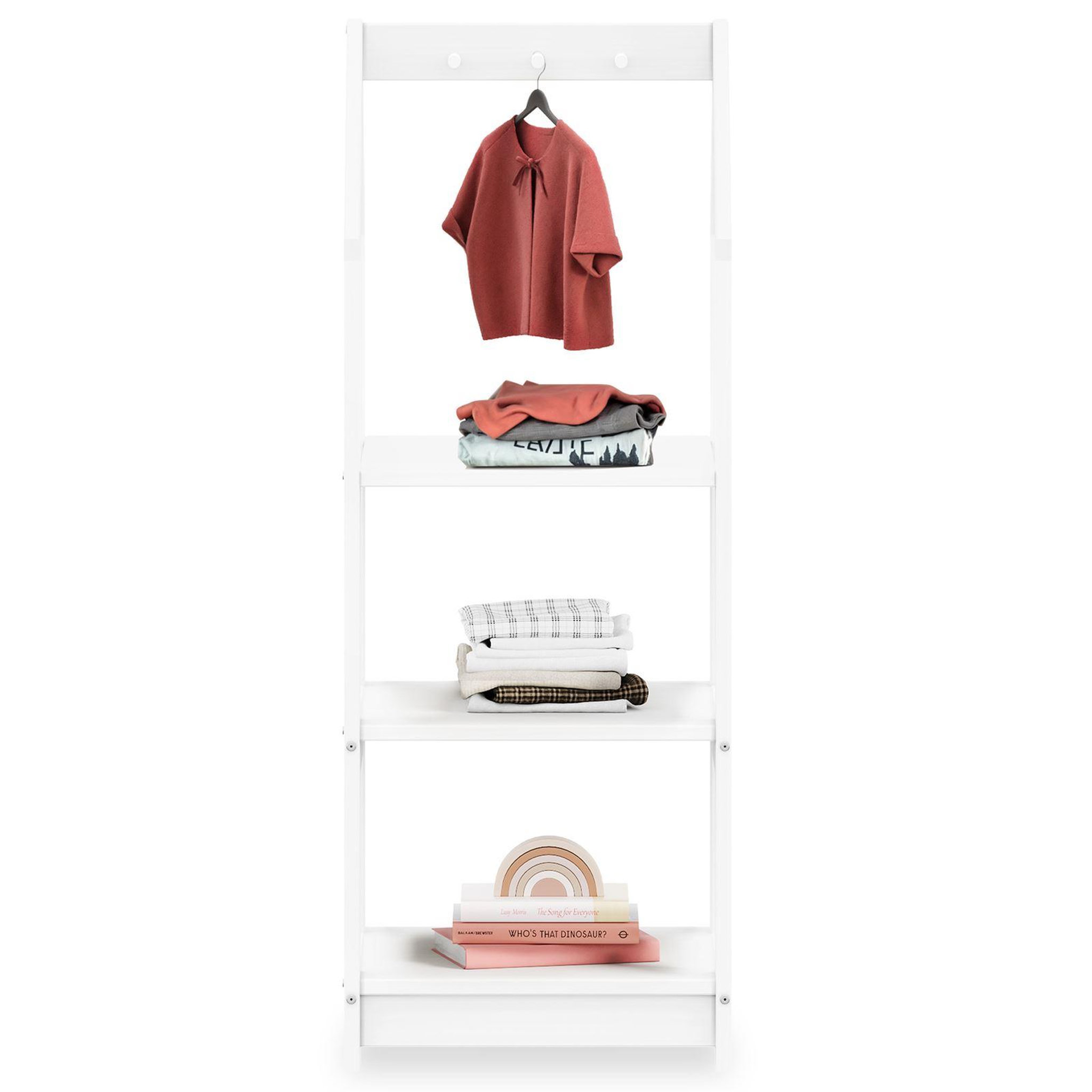 Voir la diapositive 1 : IDIMEX Étagère à vêtements enfant SALLY en pin massif