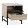 Voir la diapositive 3 : VS VENTA-STOCK Table de chevet Hera 1 porte 1 tiroir coloris bois