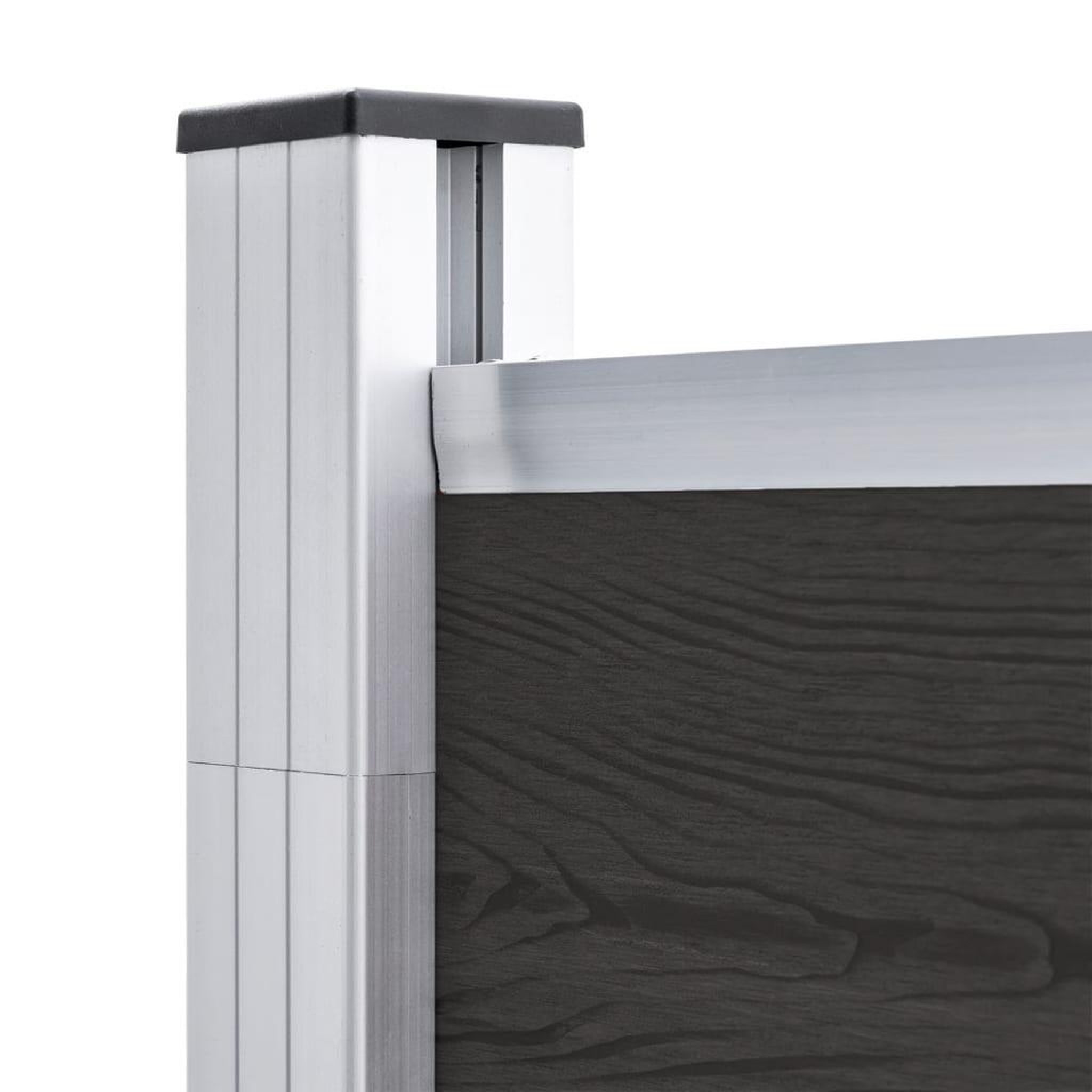 Voir la diapositive 5 : VIDAXL Panneau de cloture WPC 175x186 cm Noir