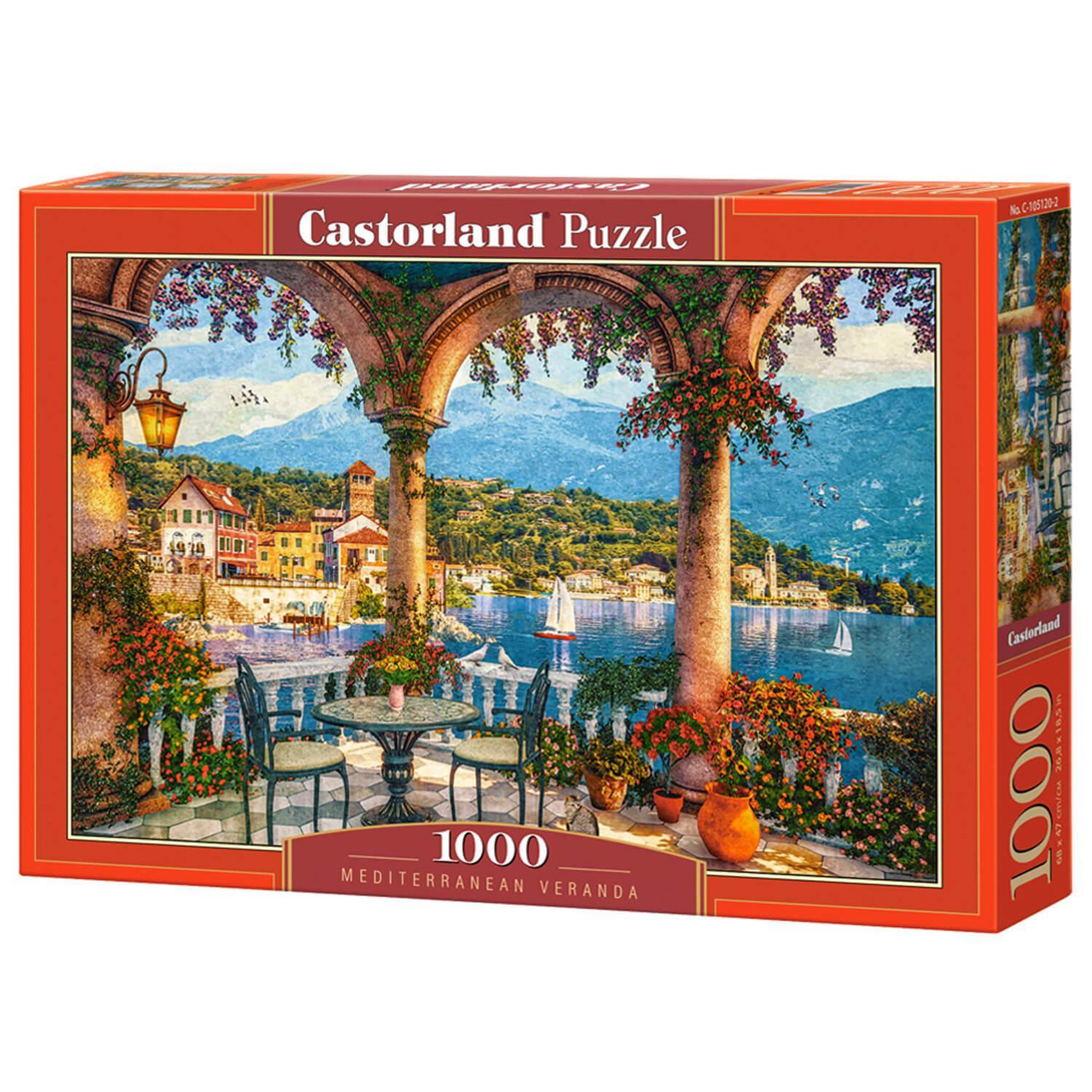 Voir la diapositive 2 : Castorland Puzzle 1000 pièces : Véranda Méditerranéenne