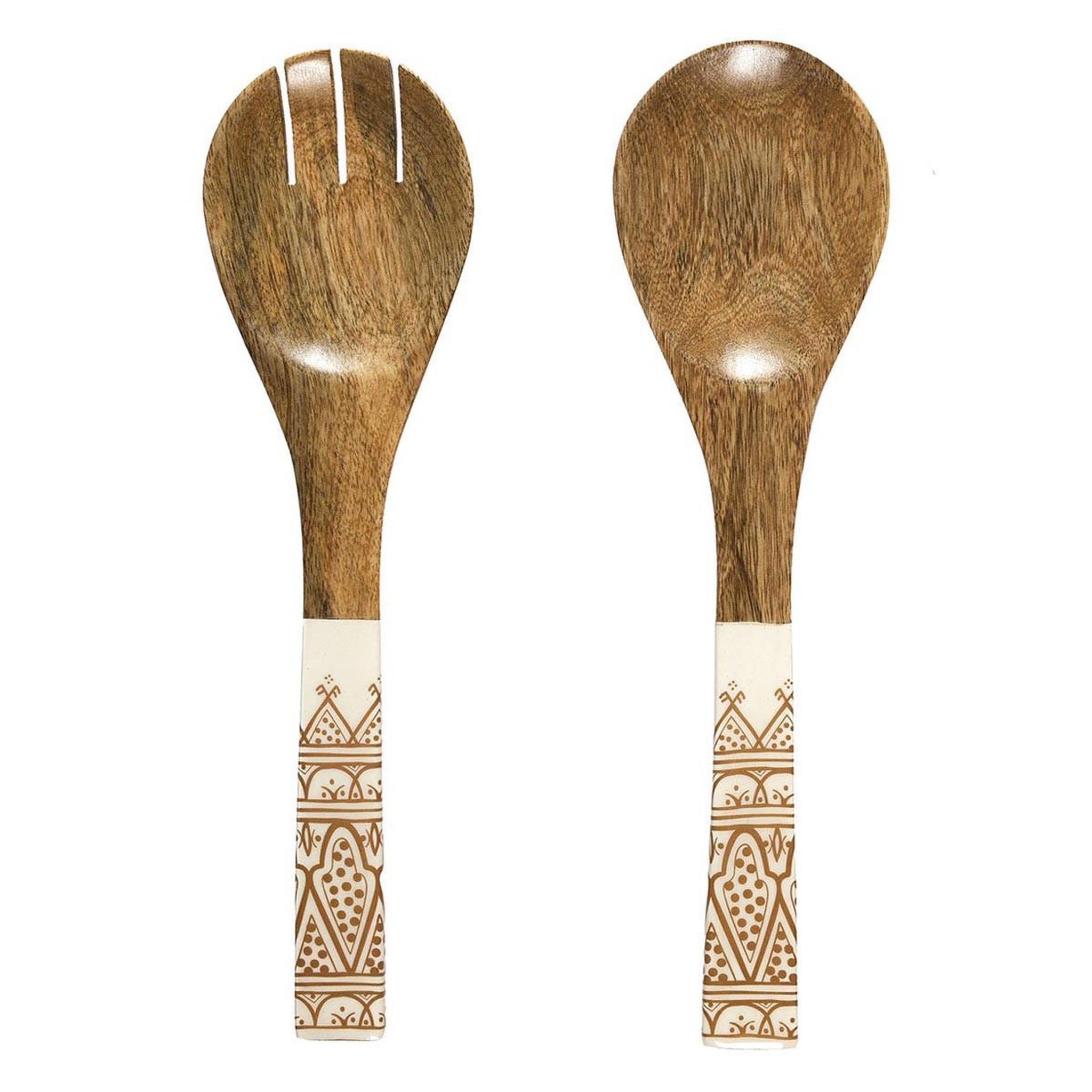 The Home Deco Factory Couverts à Salade en Bois  Dune  30cm Terracotta
