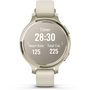 Voir la diapositive 2 : GARMIN Montre sport Lily 2 Active Lunar Gold Silicone blanc