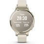 Voir la diapositive 2 : GARMIN Montre sport Lily 2 Active Lunar Gold Silicone blanc