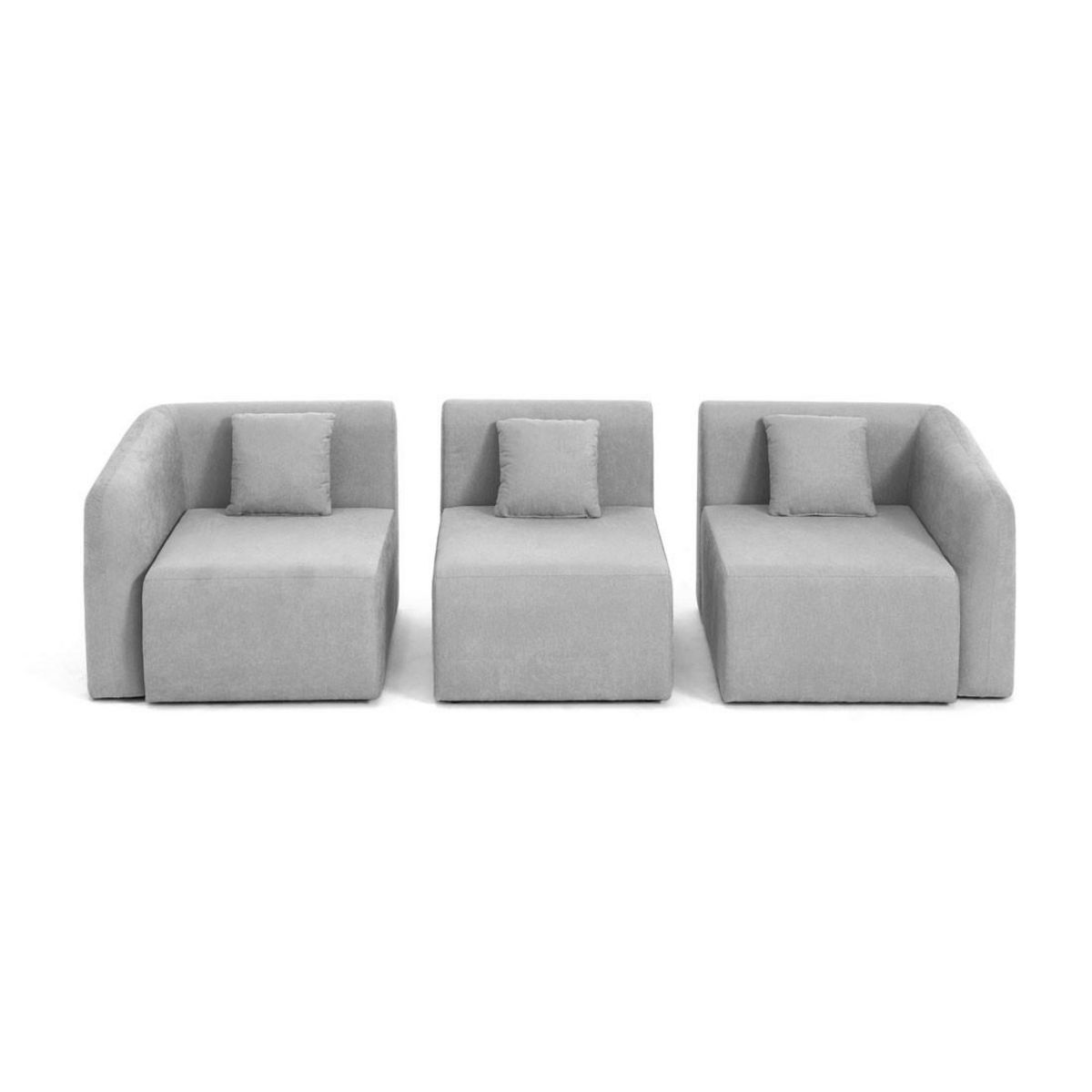 LISA DESIGN Ikare - canapé modulable 3 places - en tissu