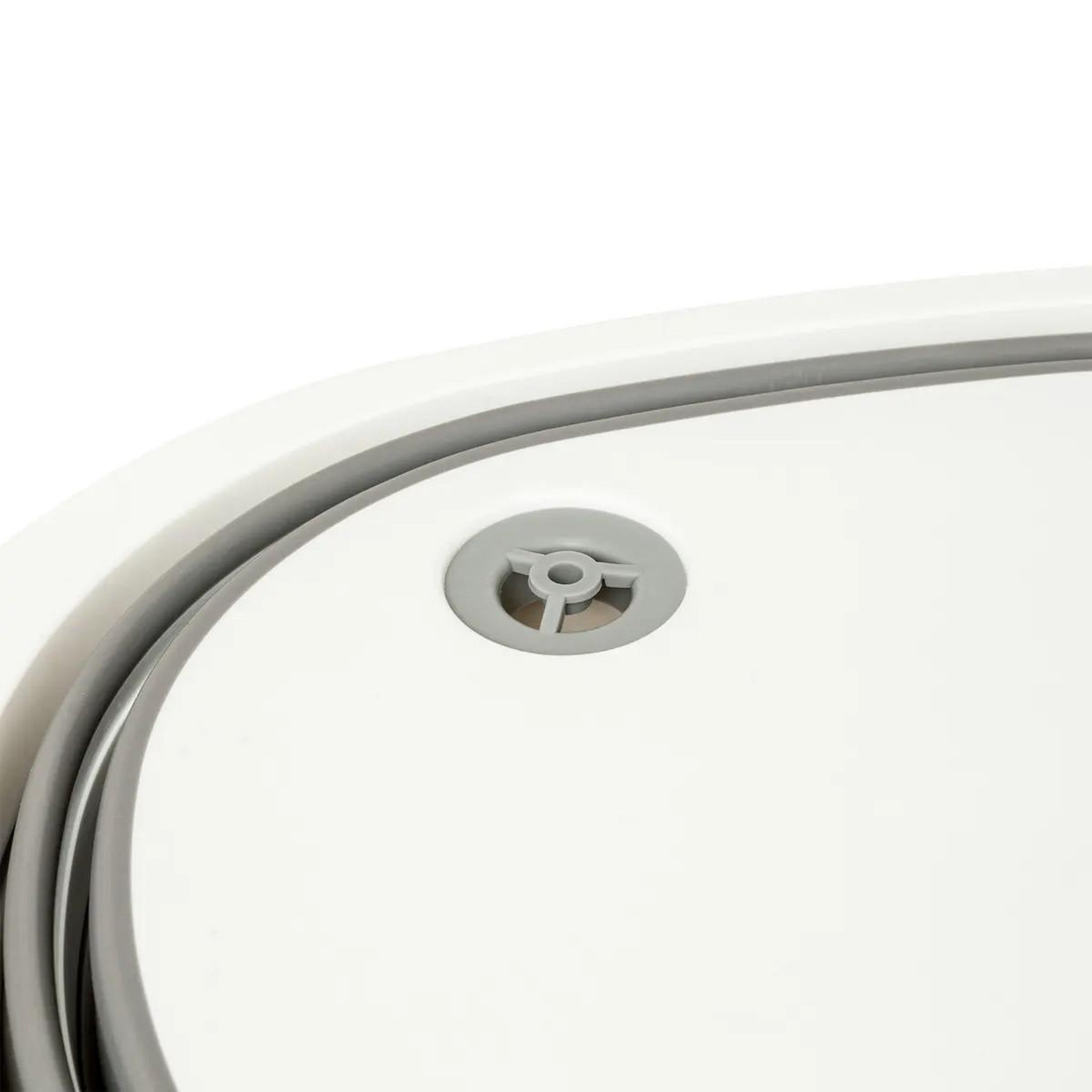 Voir la diapositive 3 : FIVE Bassine avec bouchon vidange  rétractable  8l blanc