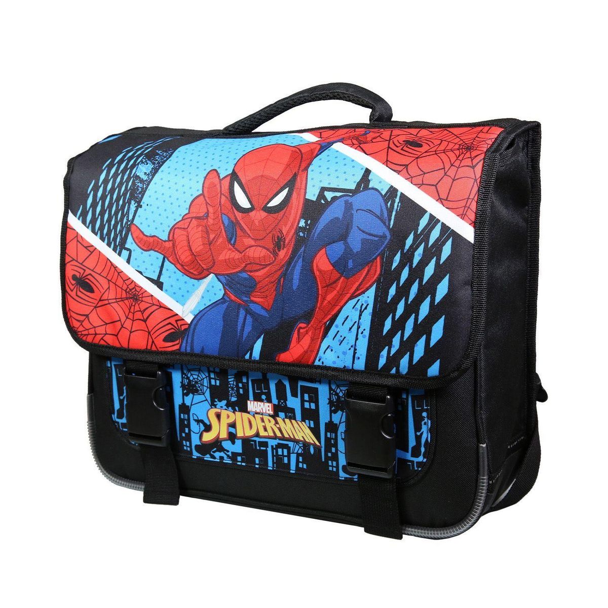 Bagtrotter BAGTROTTER Cartable 38 cm Spiderman Bleu Skyscrapers