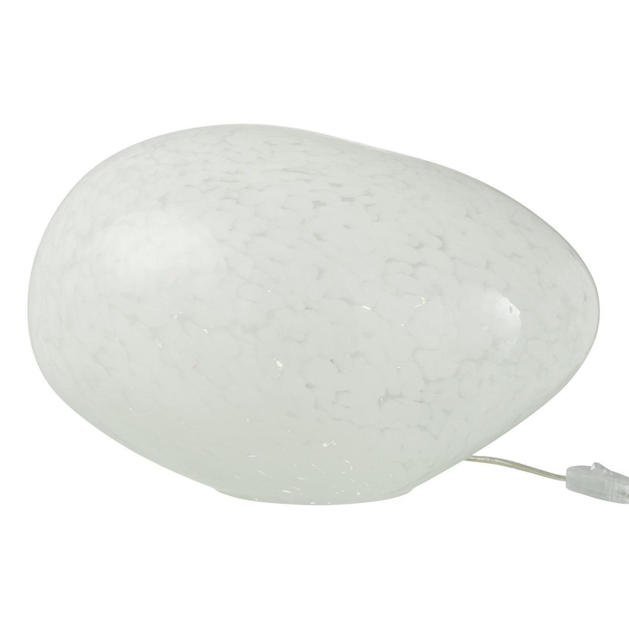 J-LINE Lampe à poser ovale  dany  40cm blanc