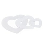 Paris Prix Lot de 3 Pochoirs Cake  Love  20cm Blanc