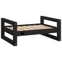 Voir la diapositive 2 : VIDAXL Lit pour chien Noir 65,5x50,5x28 cm Bois de pin solide