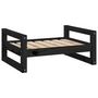 Voir la diapositive 2 : VIDAXL Lit pour chien Noir 65,5x50,5x28 cm Bois de pin solide